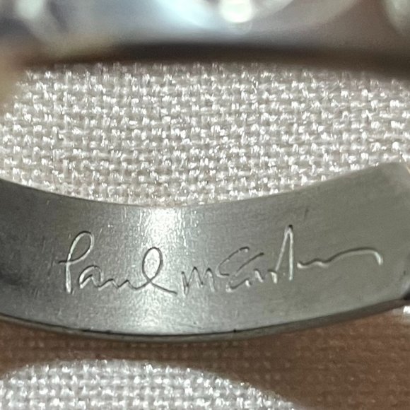 Paul McCartney Fidelity Investment  Music Lives Pewter Cuff Bracelet NWOB - Picture 3 of 7